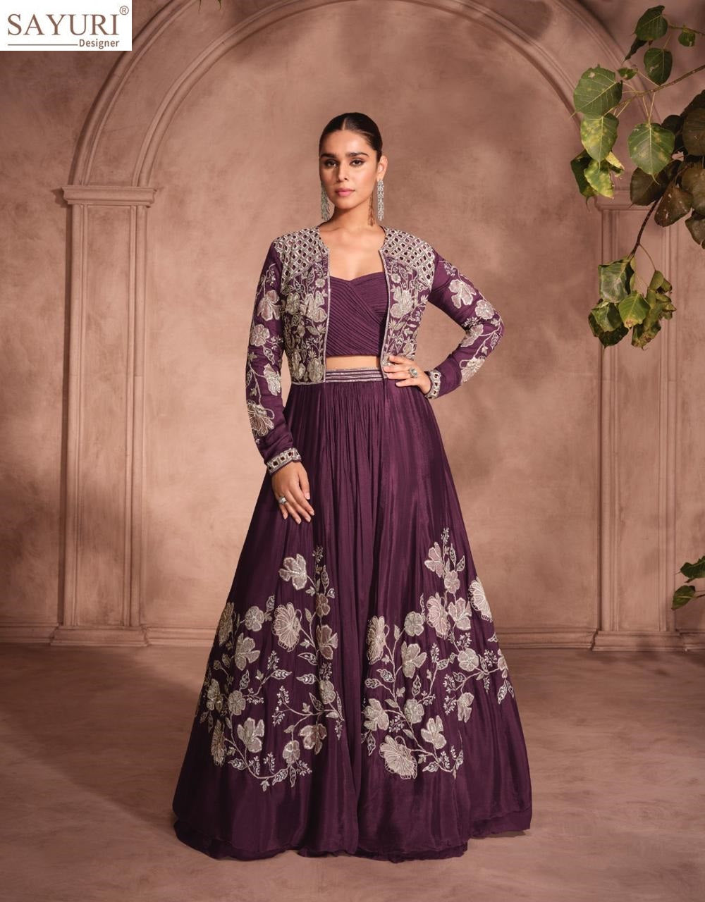 Mannat Sayuri Chinon Silk Indo Western Pair Exporter – Kavya Style