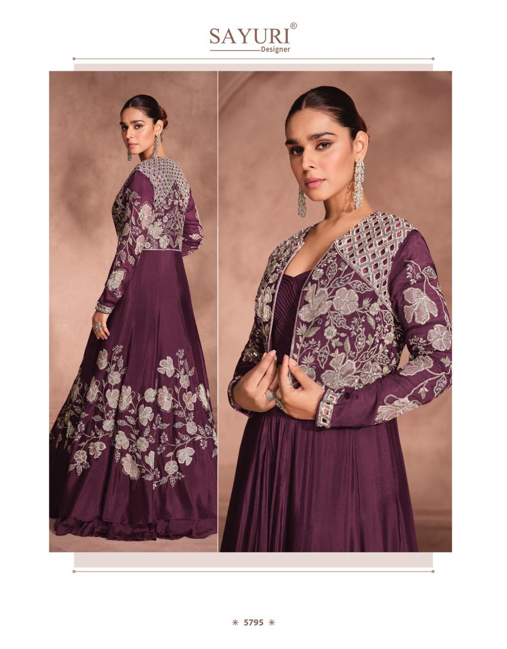 Mannat Sayuri Chinon Silk Indo Western Pair Exporter