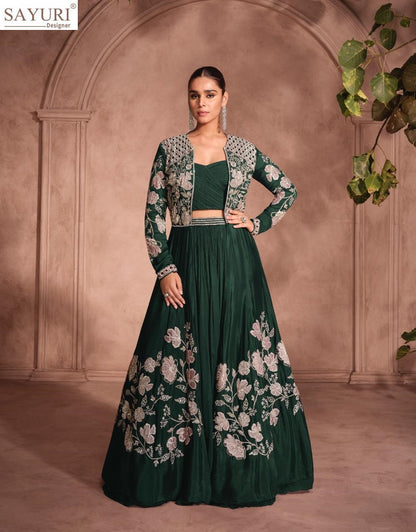 Mannat Sayuri Chinon Silk Indo Western Pair Exporter