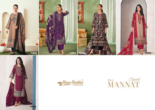 Mannat Special Vol 3 Shree Shalika Fashion Cotton Lawn Pant Style Suits Wholesaler India
