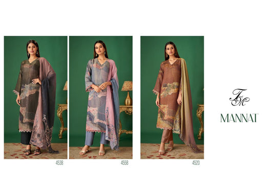 Mannat Tm Simmer Tissue Pant Style Suits Wholesale