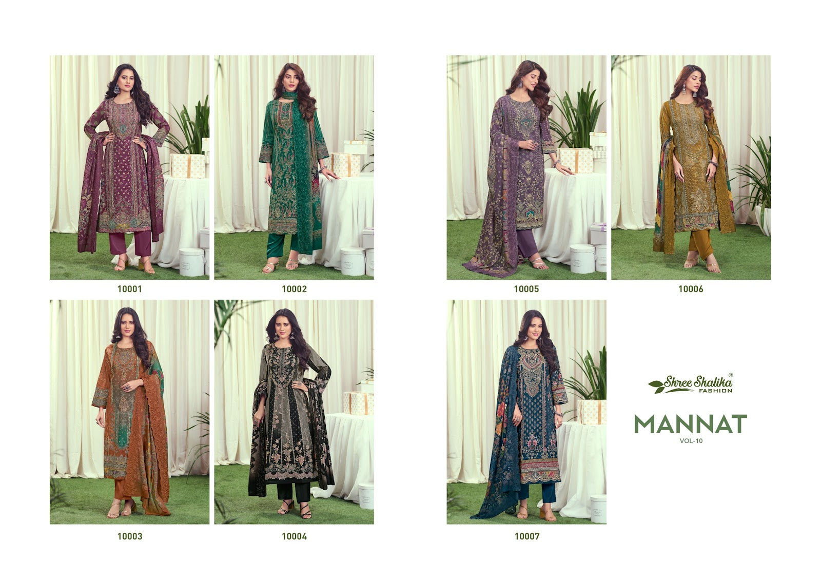 Mannat Vol 10 Shree Shalika Fashion Cotton Lawn Karachi Salwar Suits Exporter Ahmedabad