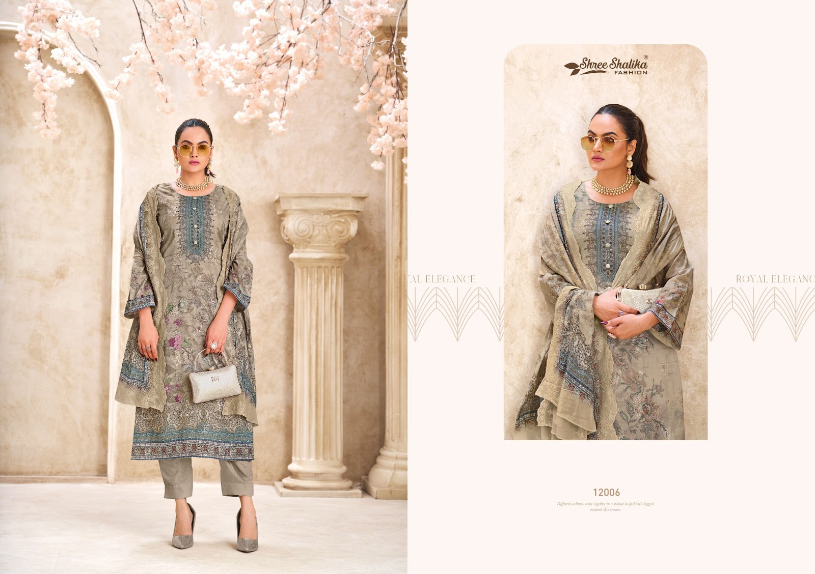 Mannat Vol 12 Shree Shalika Fashion Cotton Lawn Karachi Salwar Suits Supplier Ahmedabad