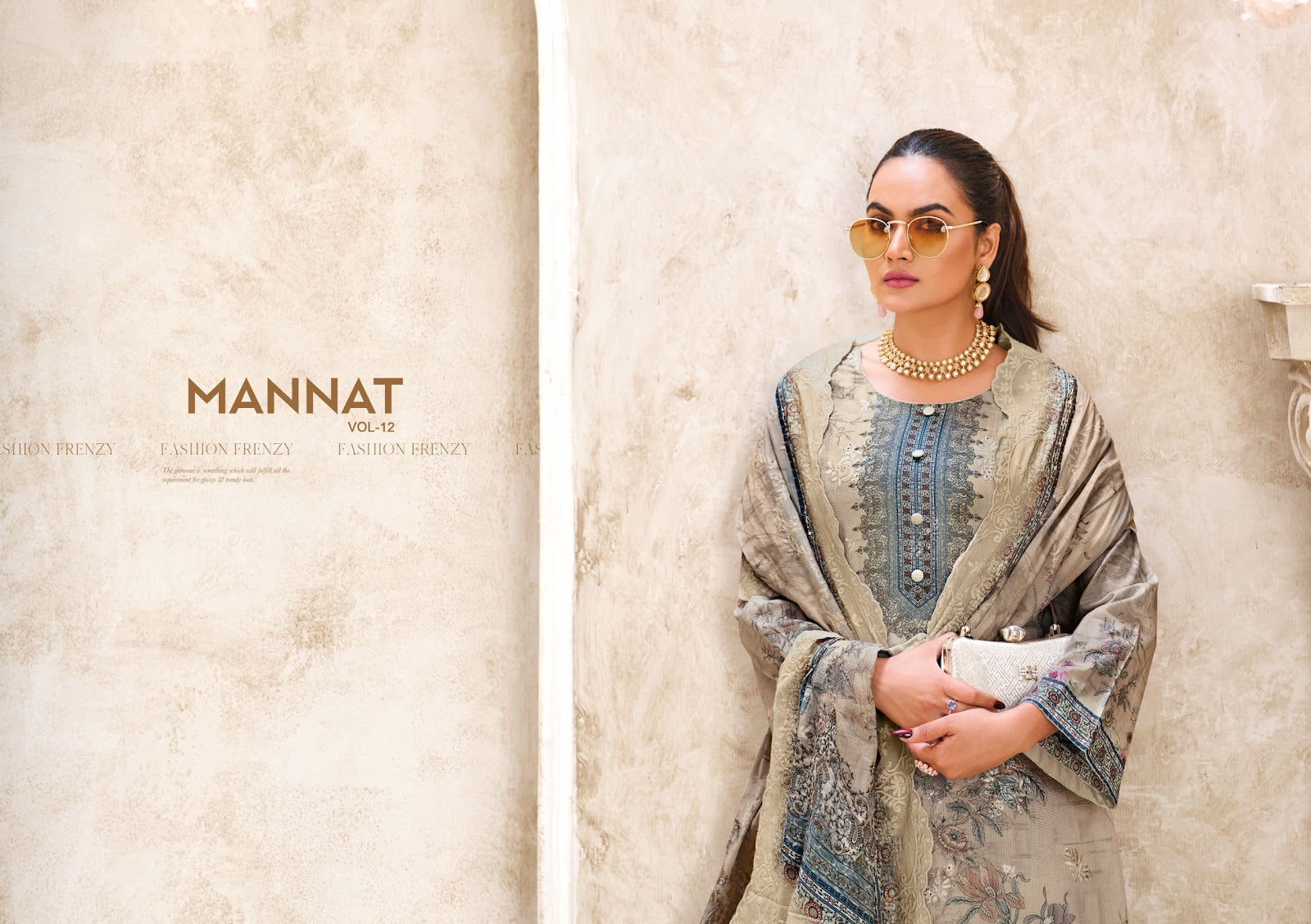 Mannat Vol 12 Shree Shalika Fashion Cotton Lawn Karachi Salwar Suits Supplier Ahmedabad