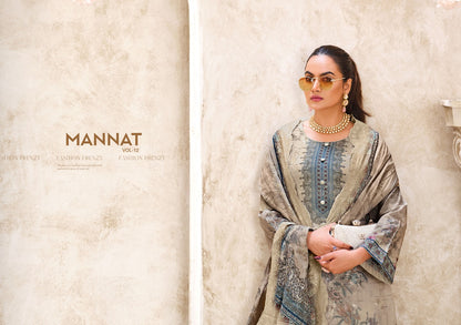 Mannat Vol 12 Shree Shalika Fashion Cotton Lawn Karachi Salwar Suits Supplier Ahmedabad