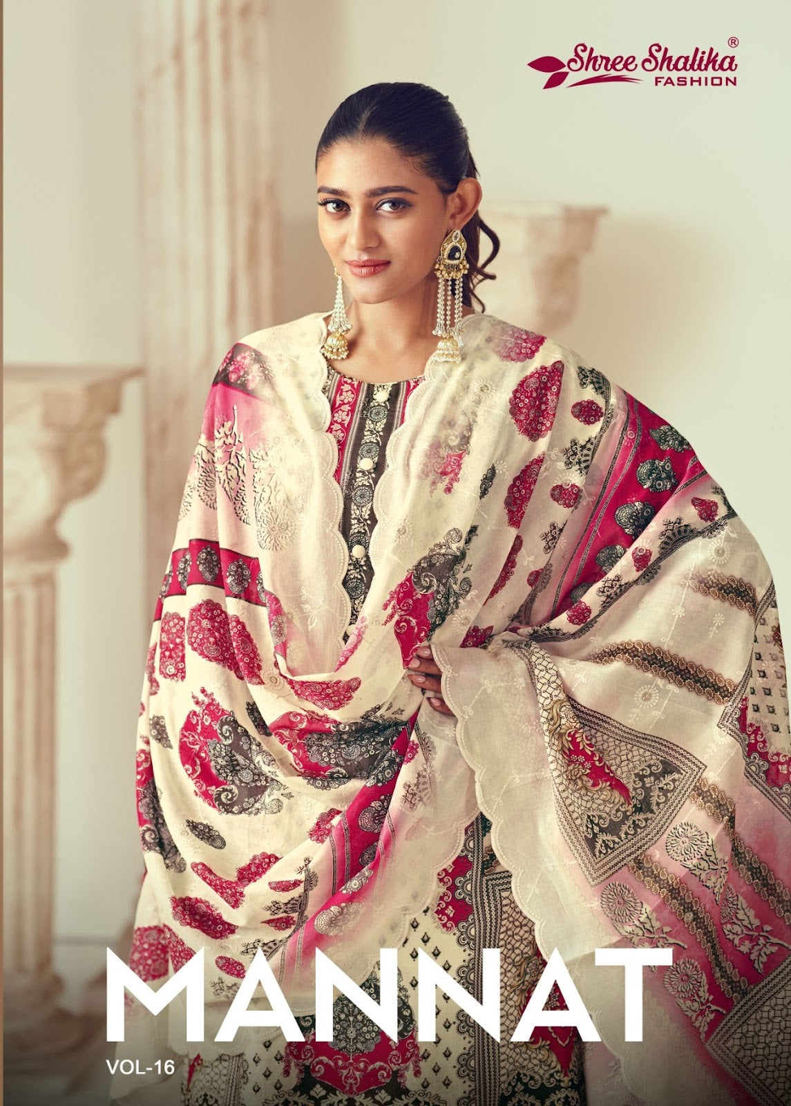 Mannat Vol 16 Shree Shalika Fashion Cotton Lawn Karachi Salwar Suits Exporter Gujarat