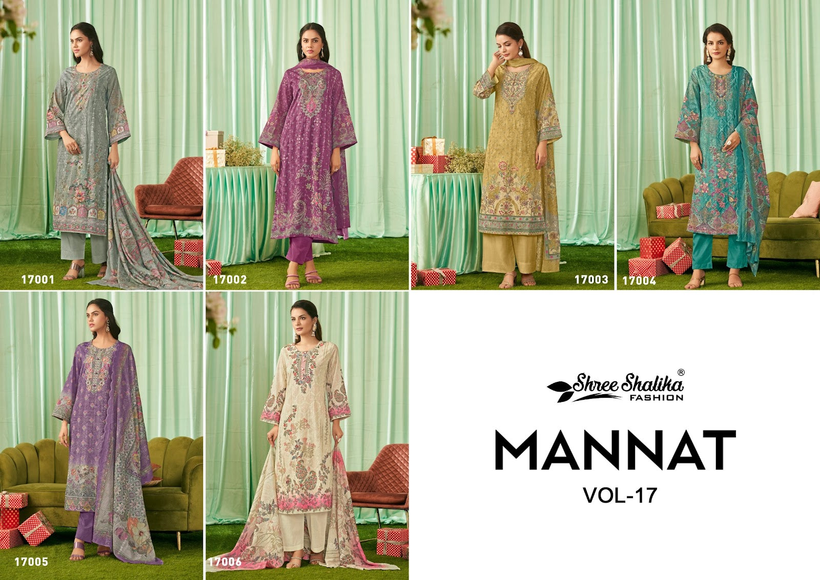 Mannat Vol 17 Shree Shalika Fashion Cotton Lawn Pant Style Suits Wholesale Price