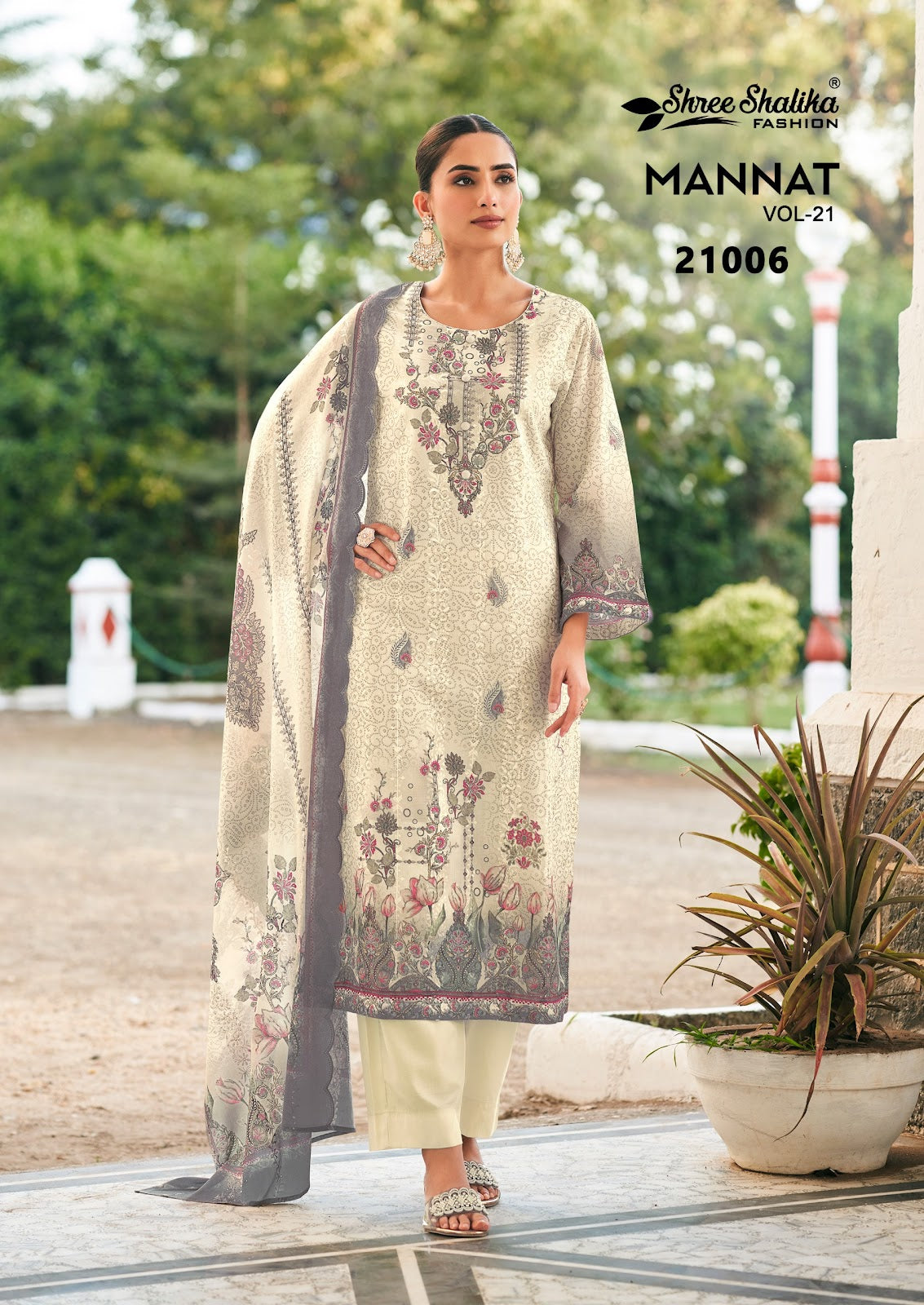 Mannat Vol 21 Shree Shalika Fashion Cotton Lawn Karachi Salwar Suits Exporter