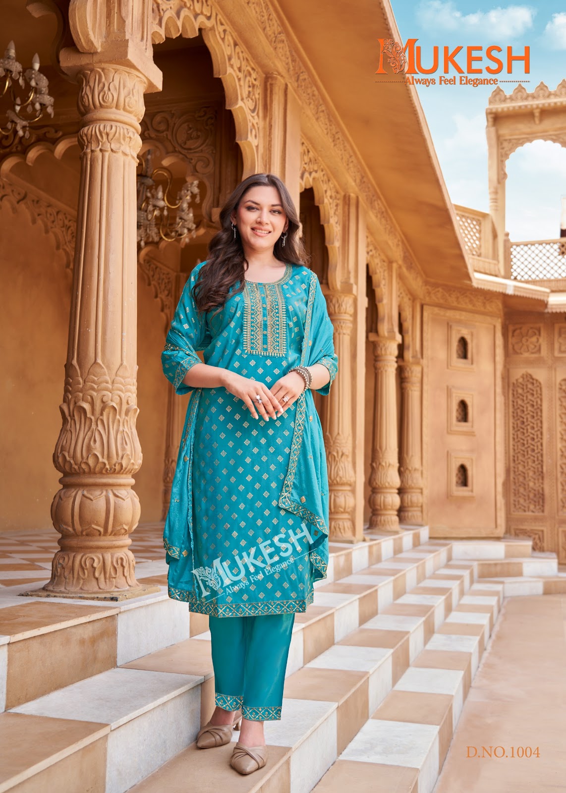 Mannat Vol 2 Mukesh Banwery Viscose Simmer Readymade Pant Style Suits Supplier Ahmedabad