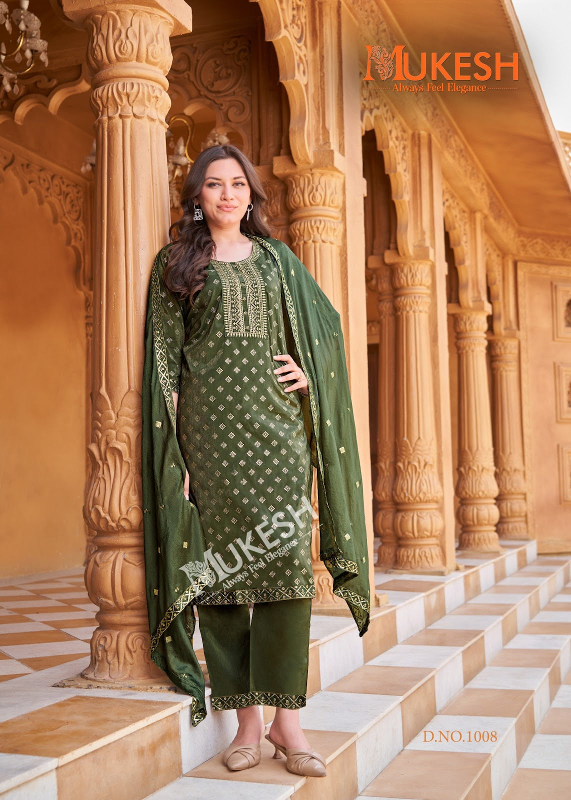 Mannat Vol 2 Mukesh Banwery Viscose Simmer Readymade Pant Style Suits Supplier Ahmedabad