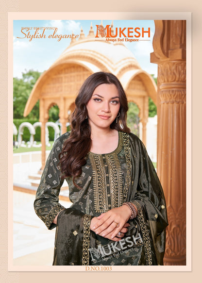 Mannat Vol 2 Mukesh Banwery Viscose Simmer Readymade Pant Style Suits Supplier Ahmedabad