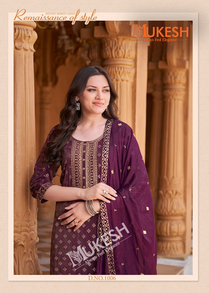 Mannat Vol 2 Mukesh Banwery Viscose Simmer Readymade Pant Style Suits Supplier Ahmedabad