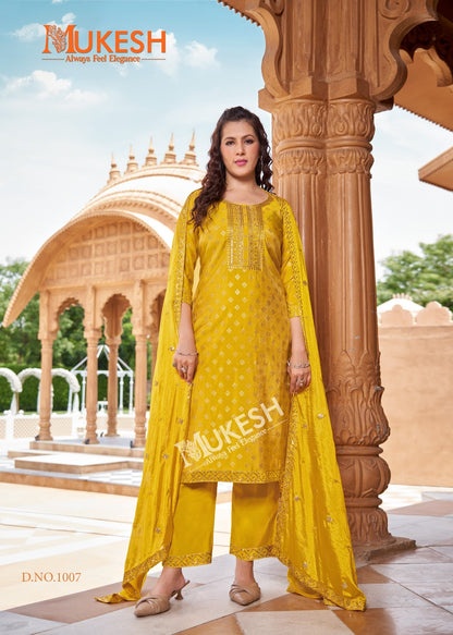 Mannat Vol 2 Mukesh Banwery Viscose Simmer Readymade Pant Style Suits Supplier Ahmedabad