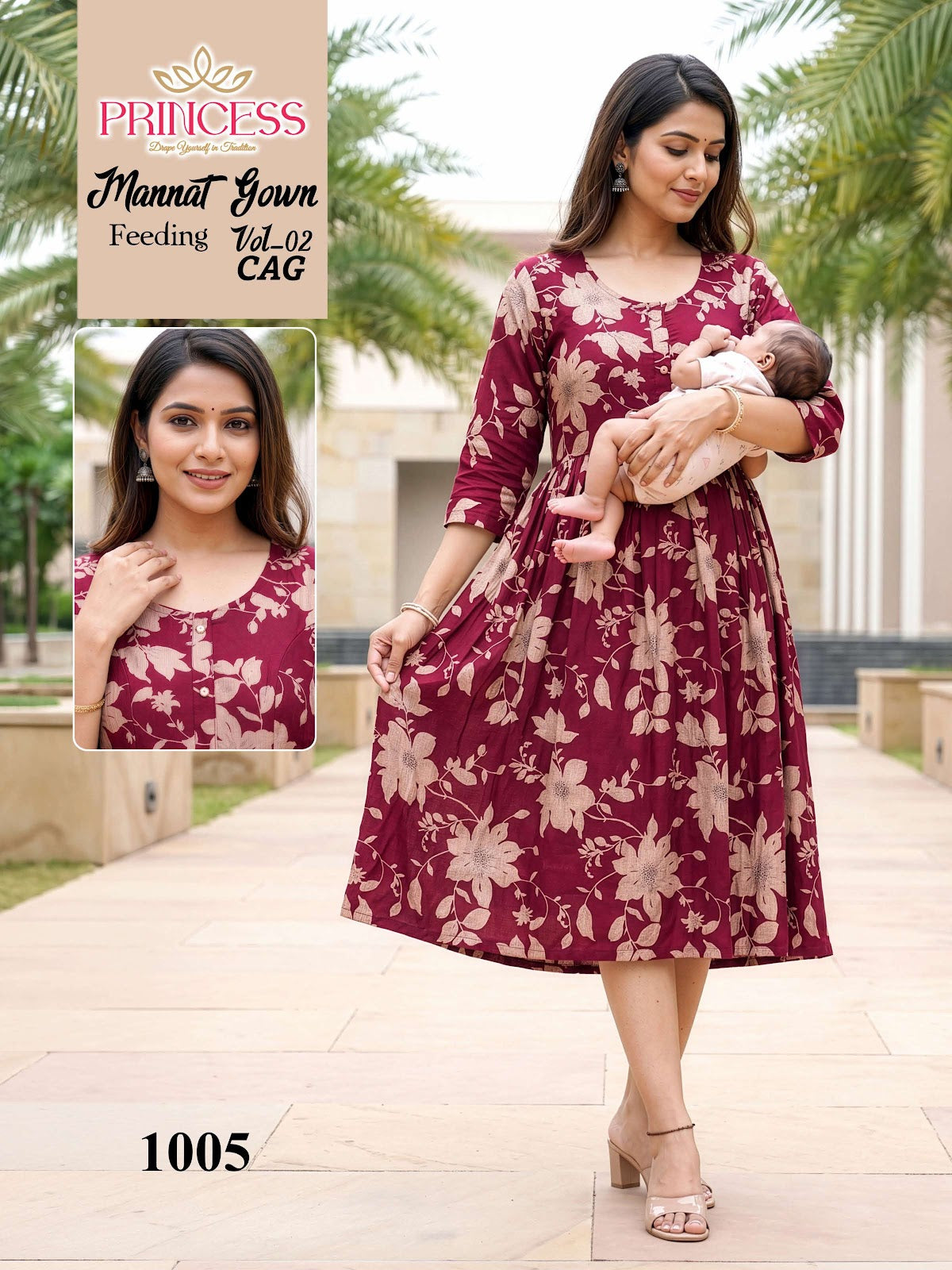 Mannat Vol 2 Princess Creation Vetican Feeding Kurtis Exporter