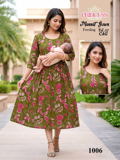 Mannat Vol 2 Princess Creation Vetican Feeding Kurtis Exporter