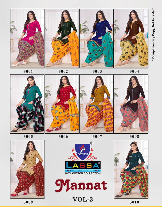 Mannat Vol 3 Ap Dresses Cotton Dress Material Wholesale Price