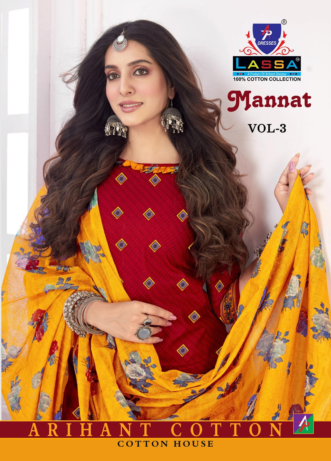 Mannat Vol 3 Ap Dresses Cotton Dress Material Wholesale Price