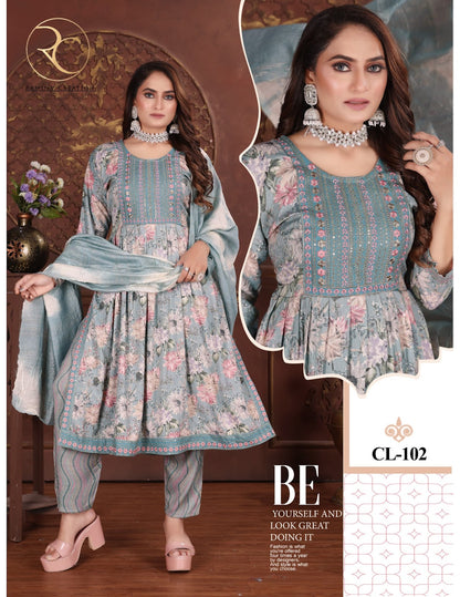Mannat Vol 52 Ramdev Creation Capsule Readymade Pant Style Suits Supplier India