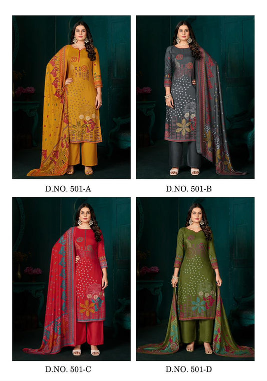 Mannat Vol 5 Kesar Viscose Pashmina Suits Manufacturer India