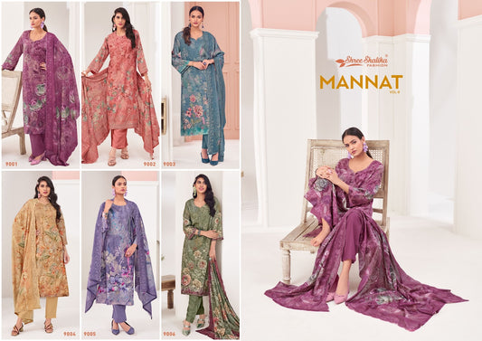Mannat Vol 9 Shree Shalika Fashion Cotton Lawn Pant Style Suits Wholesale Price