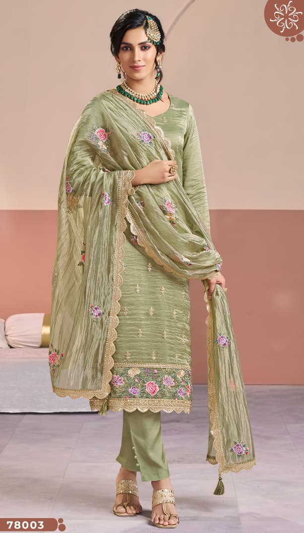 Manntraa Kuleesh Vinay Fashion Llp Gold Silk Pant Style Suits Exporter Ahmedabad