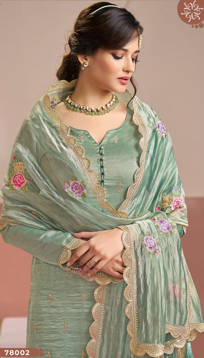 Manntraa Kuleesh Vinay Fashion Llp Gold Silk Pant Style Suits Exporter Ahmedabad