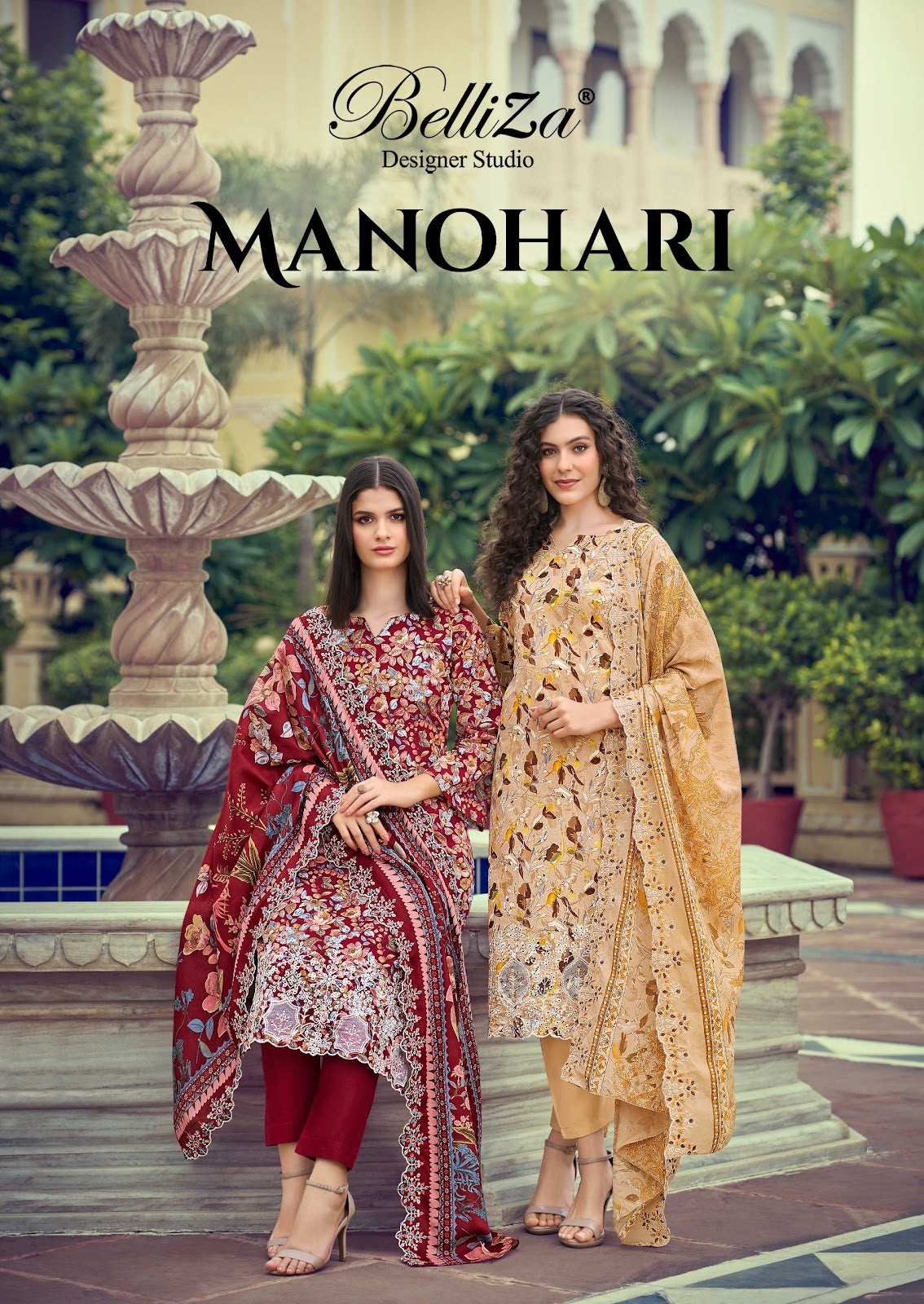 Manohari Belliza Designer Studio Cotton Karachi Salwar Suits Wholesaler Gujarat