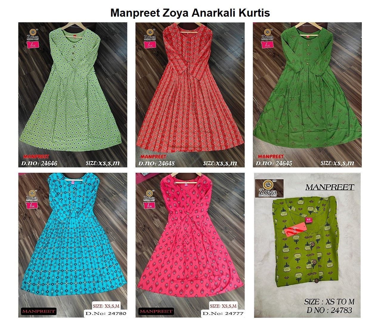 Manpreet Zoya Liva Rayon Anarkali Kurtis Manufacturer Gujarat