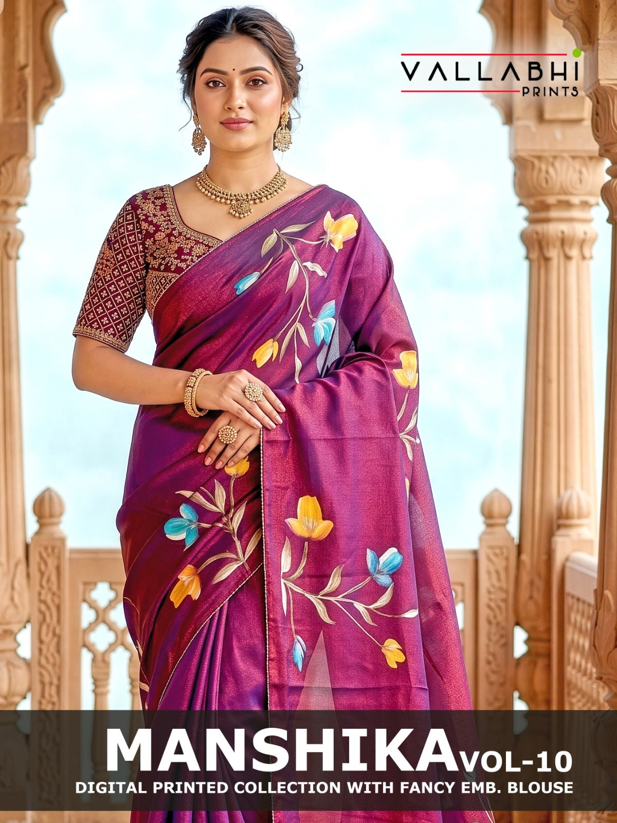 Manshika Vol 10 Vallabhi Prints Sarees Exporter Gujarat