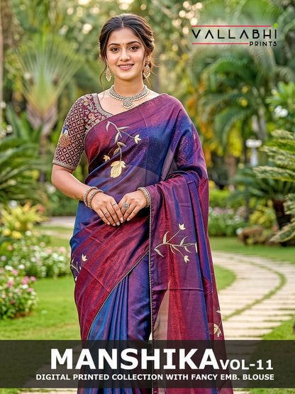 Manshika Vol 11 Vallabhi Prints Sarees Wholesaler Gujarat
