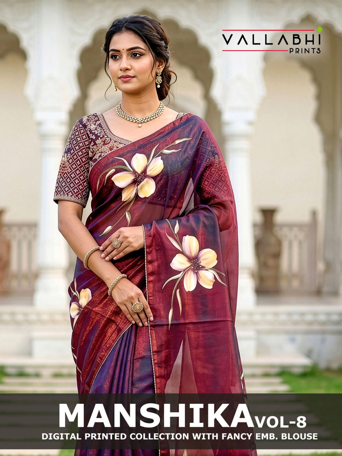 Manshika Vol 8 Vallabhi Prints Sarees Manufacturer Gujarat