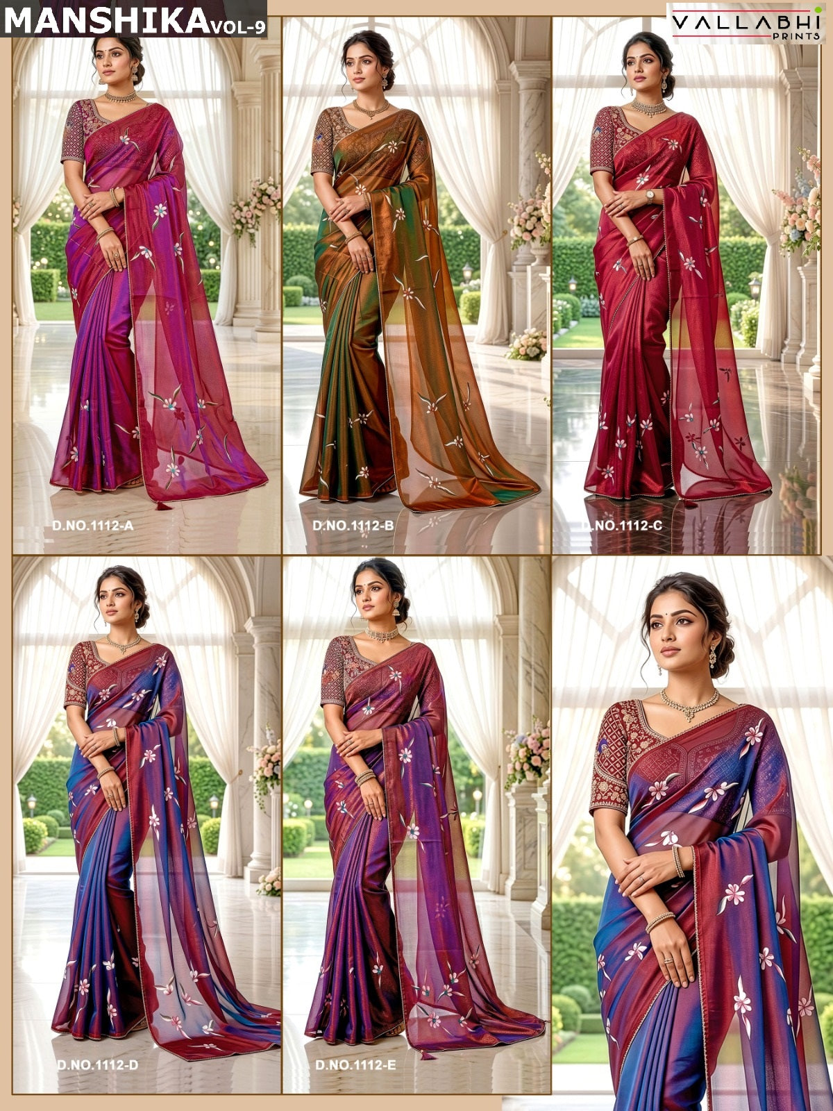 Manshika Vol 9 Vallabhi Prints Sarees Supplier Gujarat