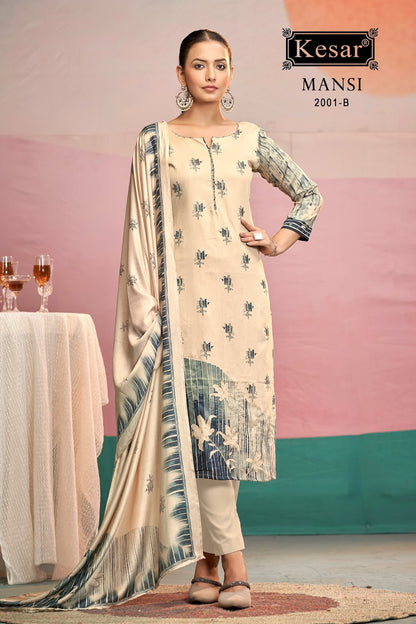 Mansi 2001 Kesar Jam Satin Pant Style Suits Exporter India