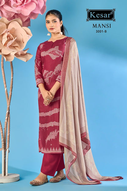 Mansi 3001 Kesar Jam Satin Pant Style Suits Wholesale Price