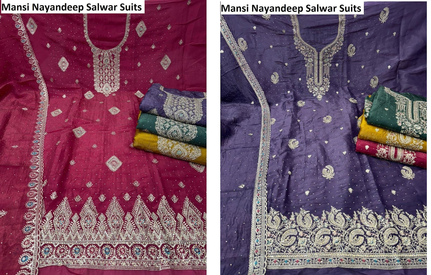 Mansi Nayandeep Gold Crush Salwar Suits Exporter Gujarat