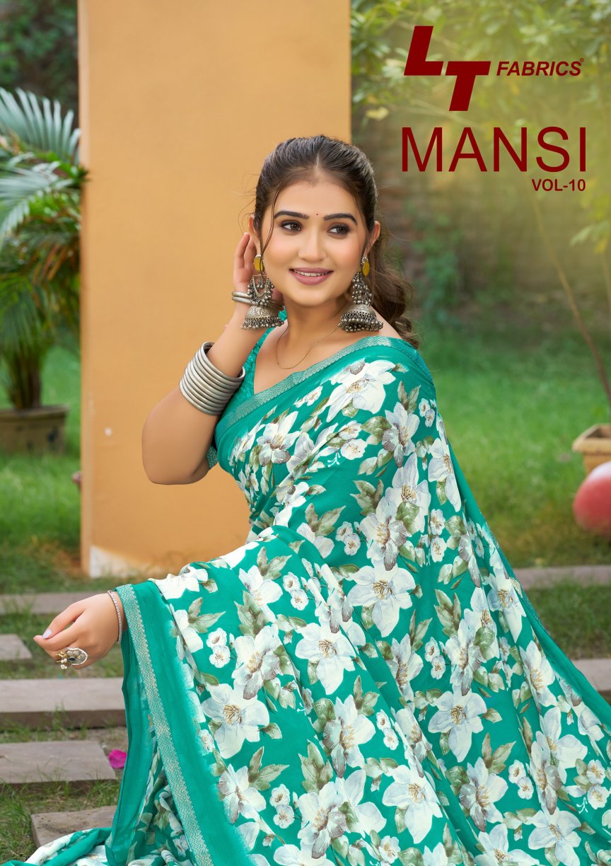 Mansi Vol 10 Lt Fabrics Micro Sarees Wholesale Rate