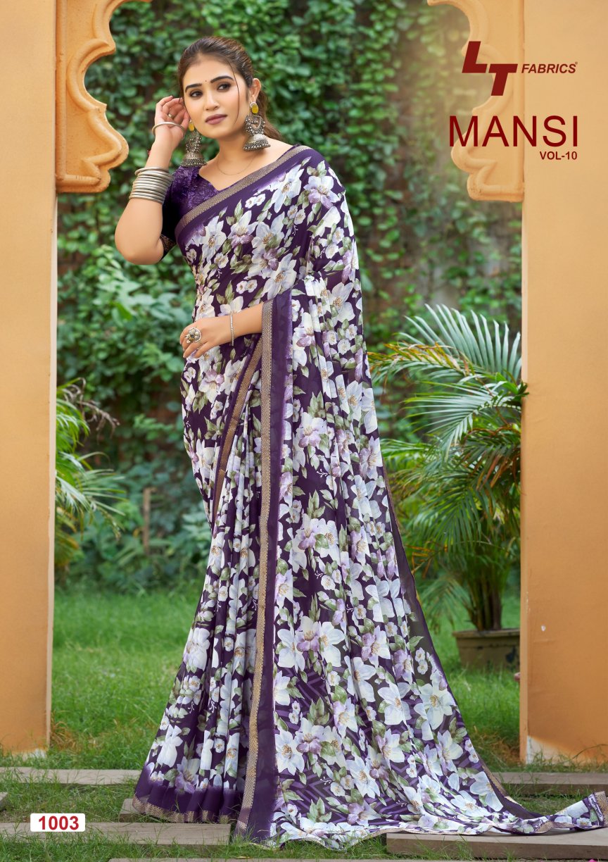 Mansi Vol 10 Lt Fabrics Micro Sarees Wholesale Rate