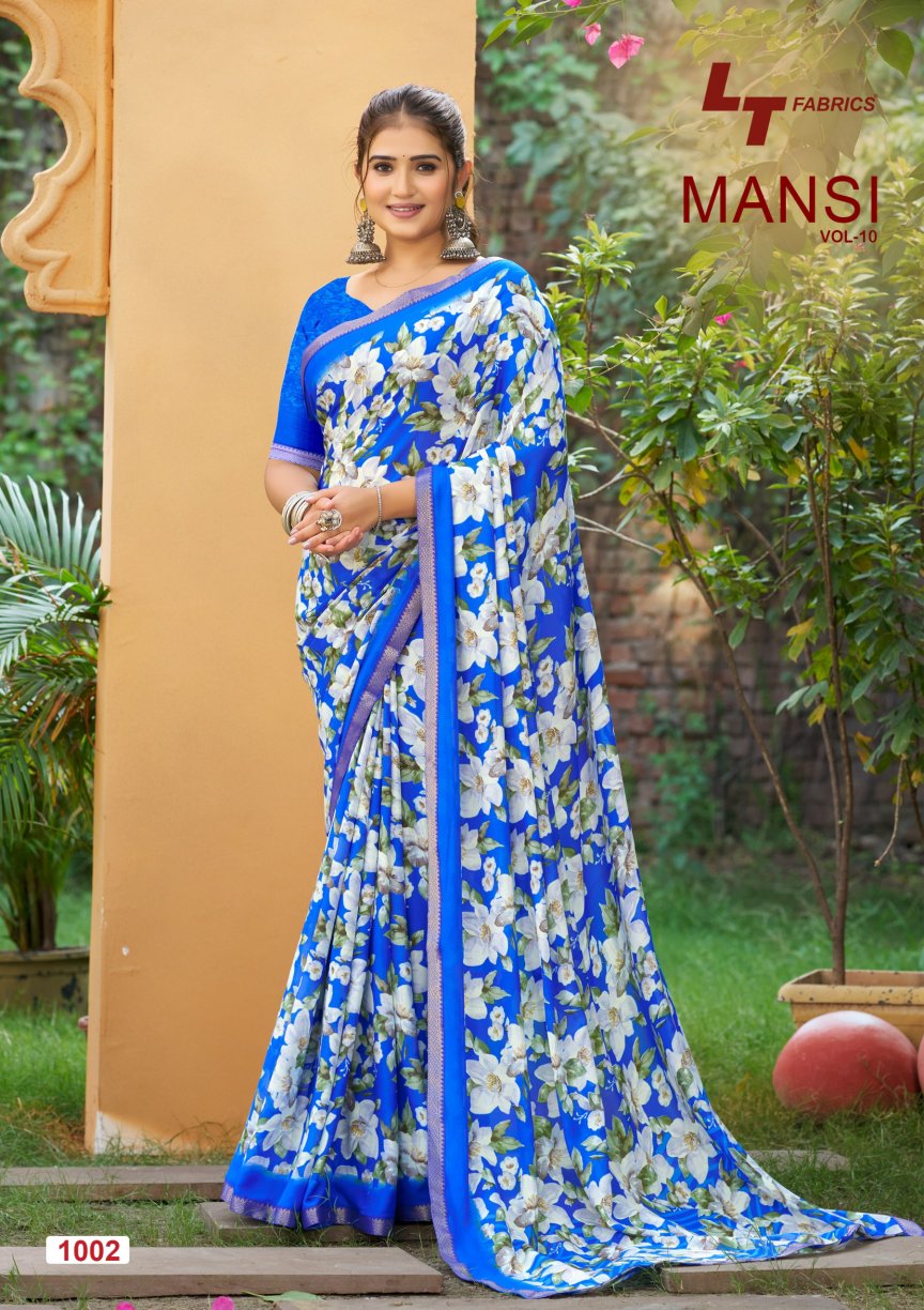 Mansi Vol 10 Lt Fabrics Micro Sarees Wholesale Rate