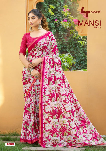 Mansi Vol 10 Lt Fabrics Micro Sarees Wholesale Rate