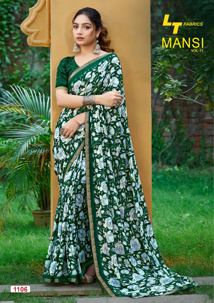 Mansi Vol 11 Lt Fabrics Micro Sarees Wholesaler
