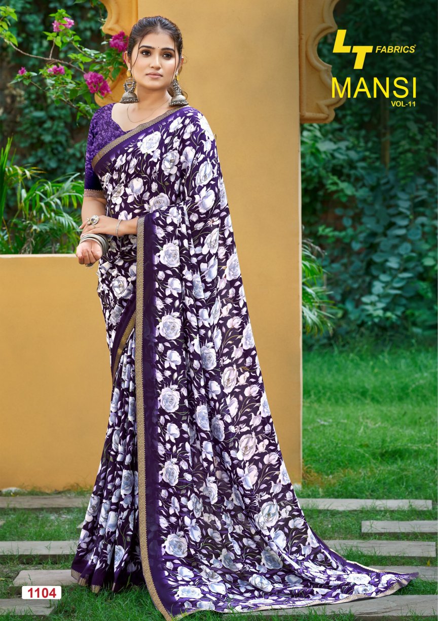 Mansi Vol 11 Lt Fabrics Micro Sarees Wholesaler
