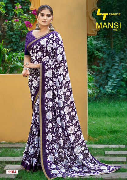 Mansi Vol 11 Lt Fabrics Micro Sarees Wholesaler