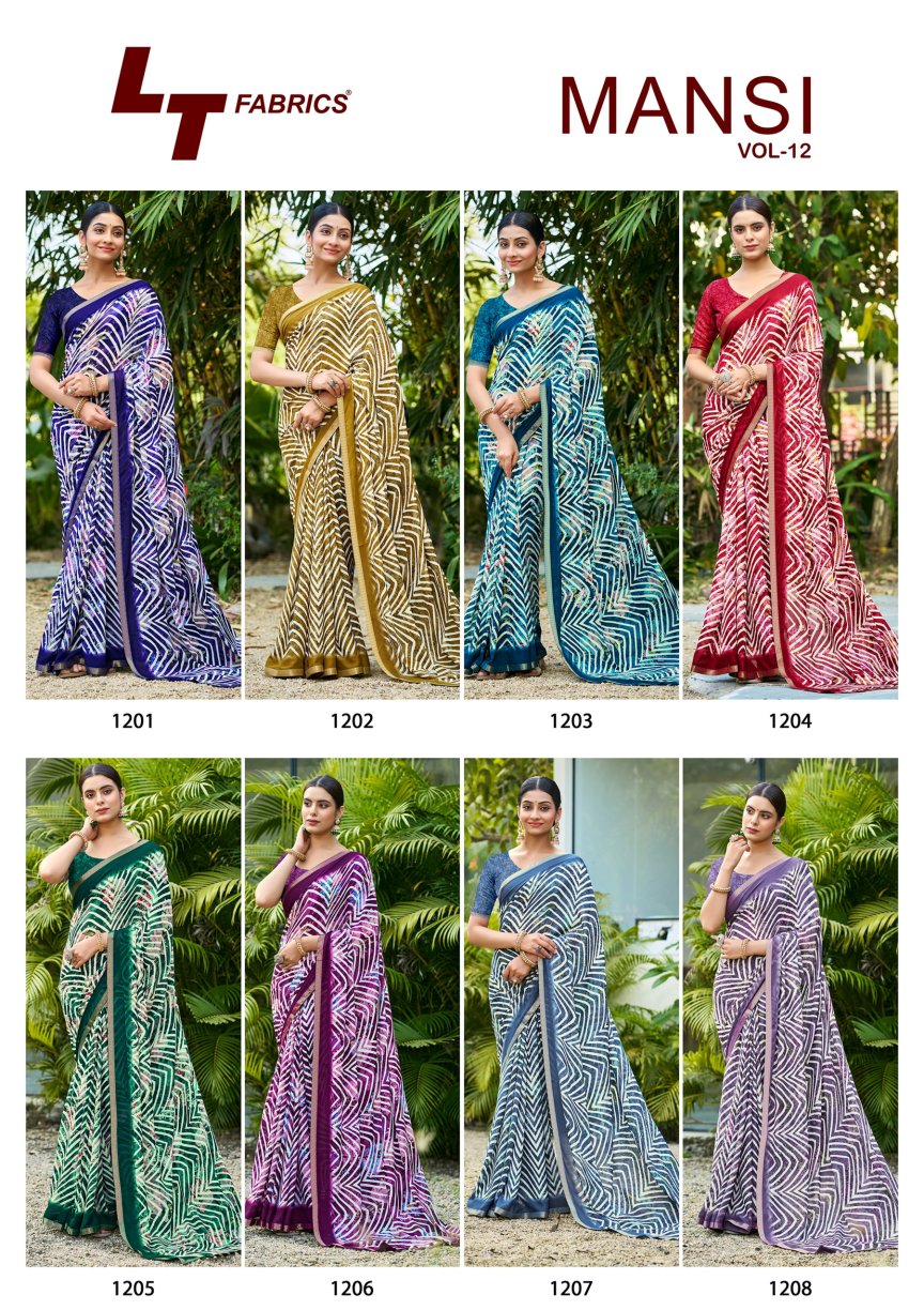 Mansi Vol 12 Lt Fabrics Micro Sarees Exporter