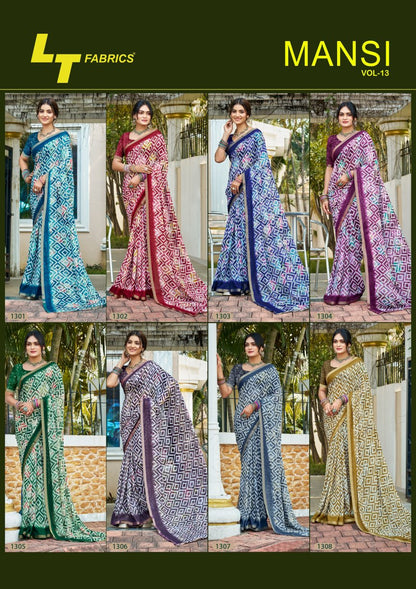 Mansi Vol 13 Lt Fabrics Micro Sarees Supplier
