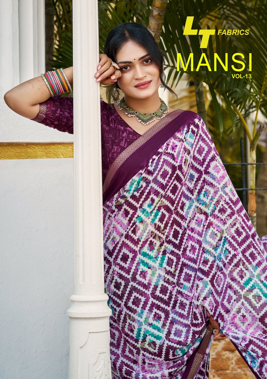 Mansi Vol 13 Lt Fabrics Micro Sarees Supplier