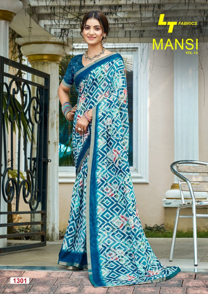 Mansi Vol 13 Lt Fabrics Micro Sarees Supplier
