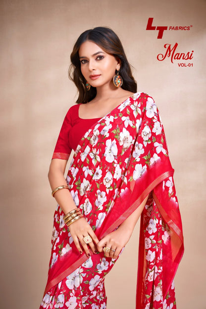 Mansi Vol 1 Lt Fabrics Micro Sarees Manufacturer Ahmedabad