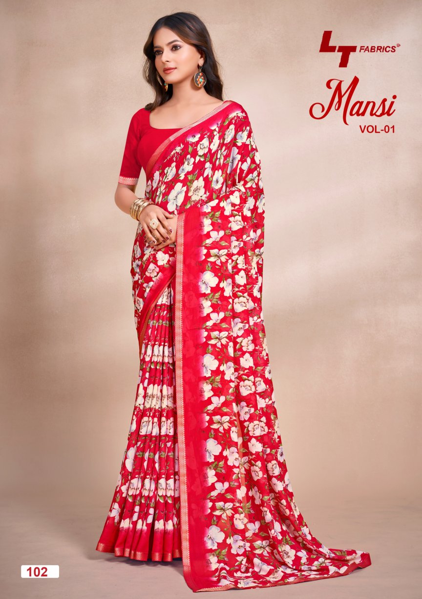 Mansi Vol 1 Lt Fabrics Micro Sarees Manufacturer Ahmedabad