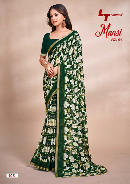 Mansi Vol 1 Lt Fabrics Micro Sarees Manufacturer Ahmedabad