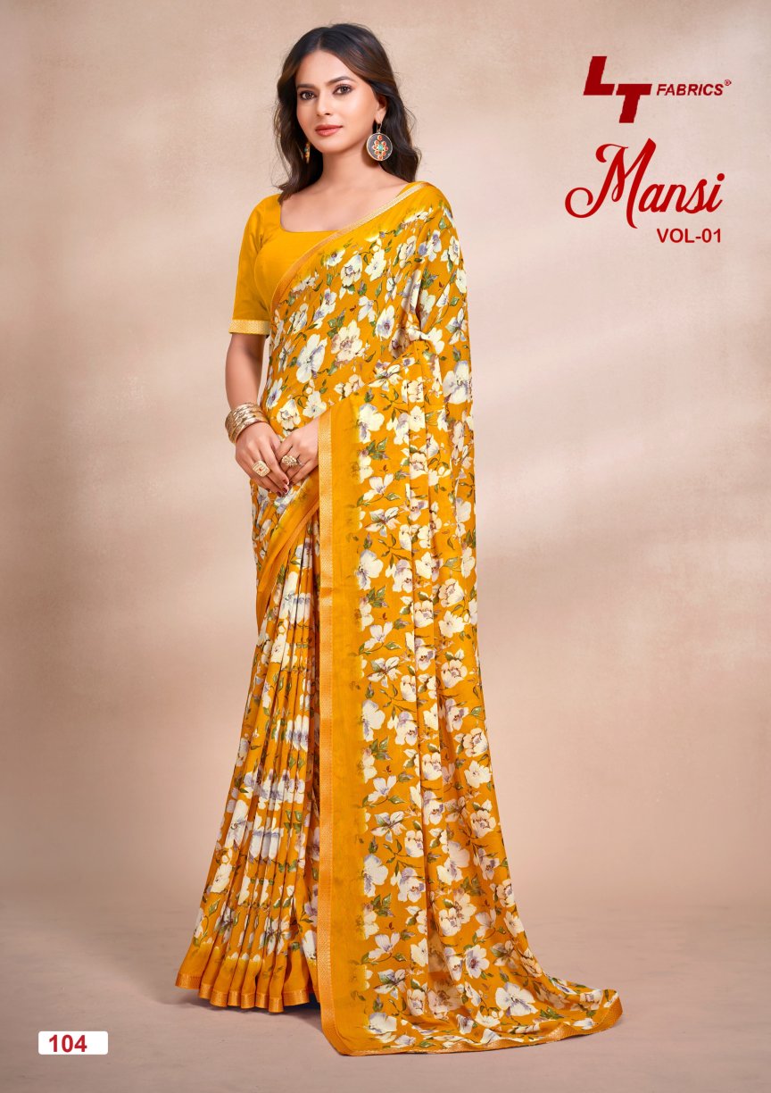 Mansi Vol 1 Lt Fabrics Micro Sarees Manufacturer Ahmedabad